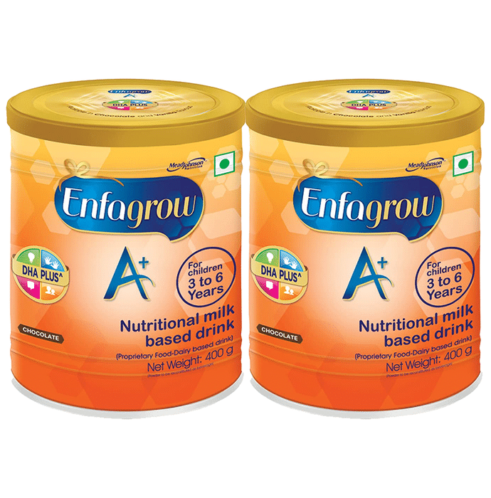 Enfagrow A+ Nutritional Milk Powder Health Drink for Children 3 to 6 Years Chocolate (400gm Each)